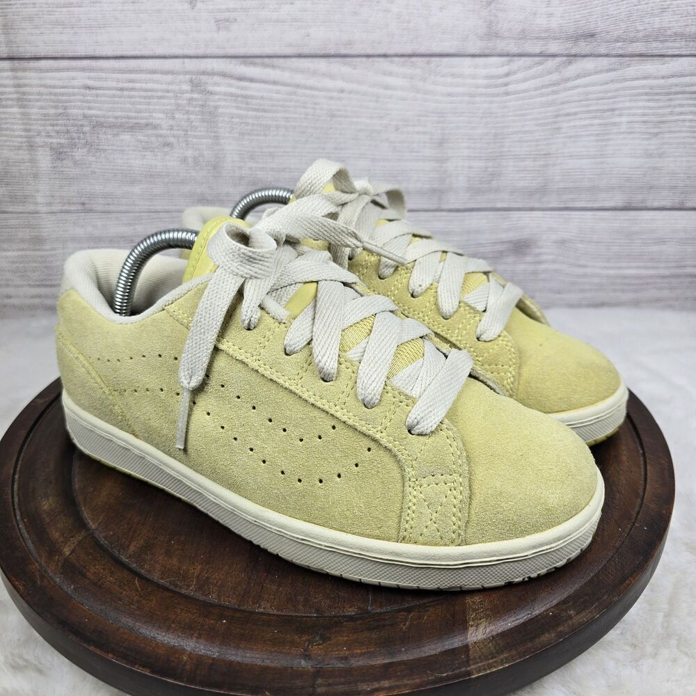 Vintage Vans Compel Y2K Chunky Skateboarding Sneaker Yellow Suede Sz 7.5 Grunge